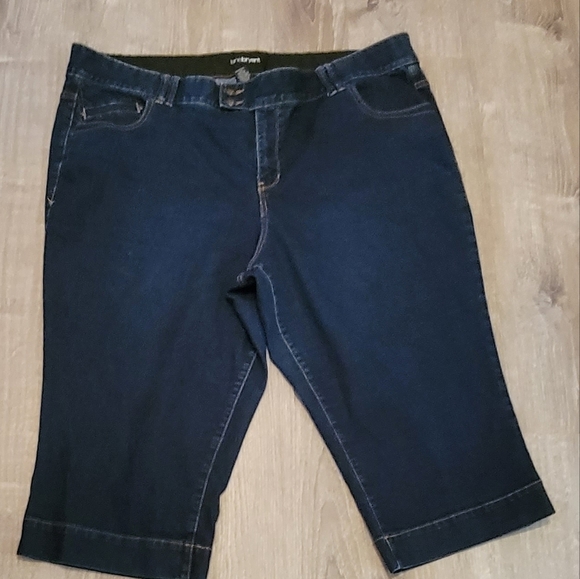 Lane Bryant Blue Stretch Denim Capri Jeans - Picture 2 of 9